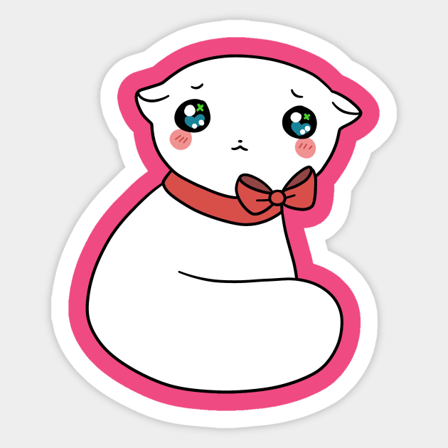 Pretty White Kitty Sticker by saradaboru